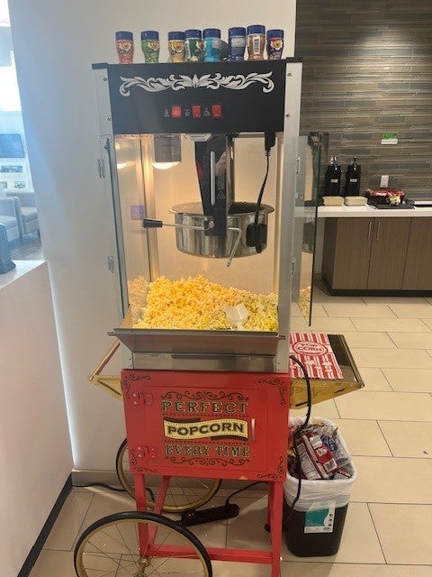 Fresh popcorn station